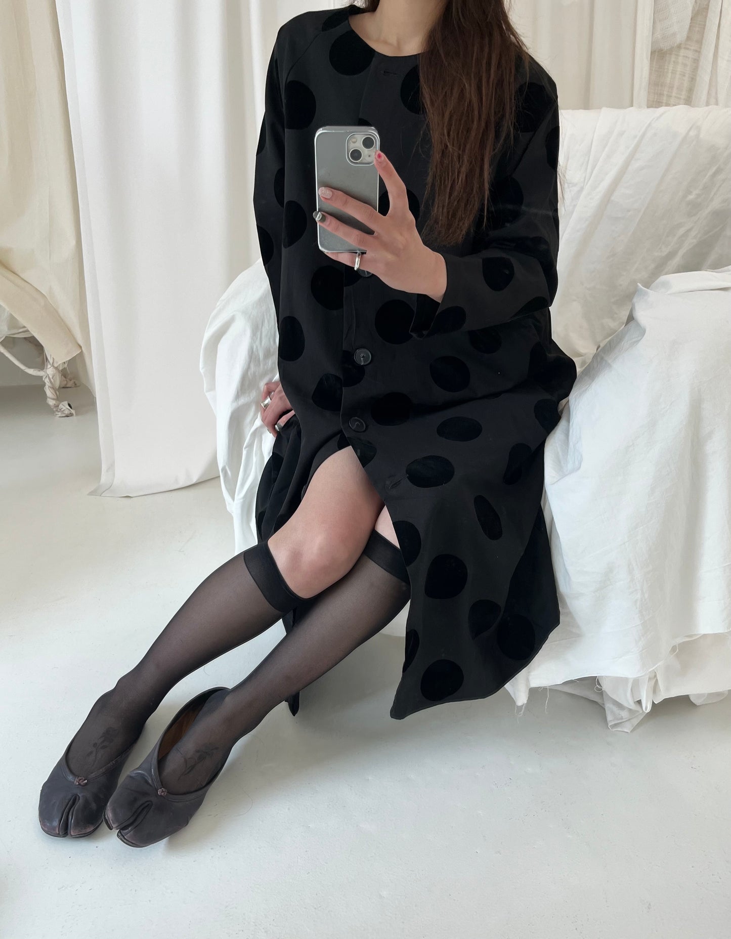 OLET IHANA polka dot dress