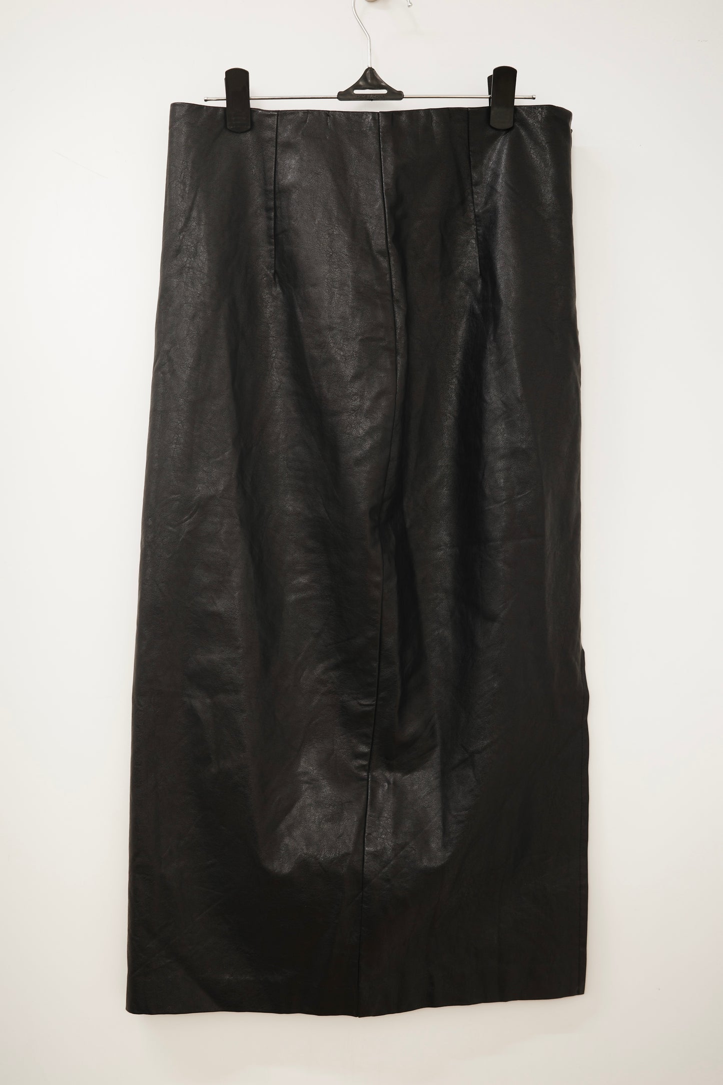 VINTAGE leather slit skirt
