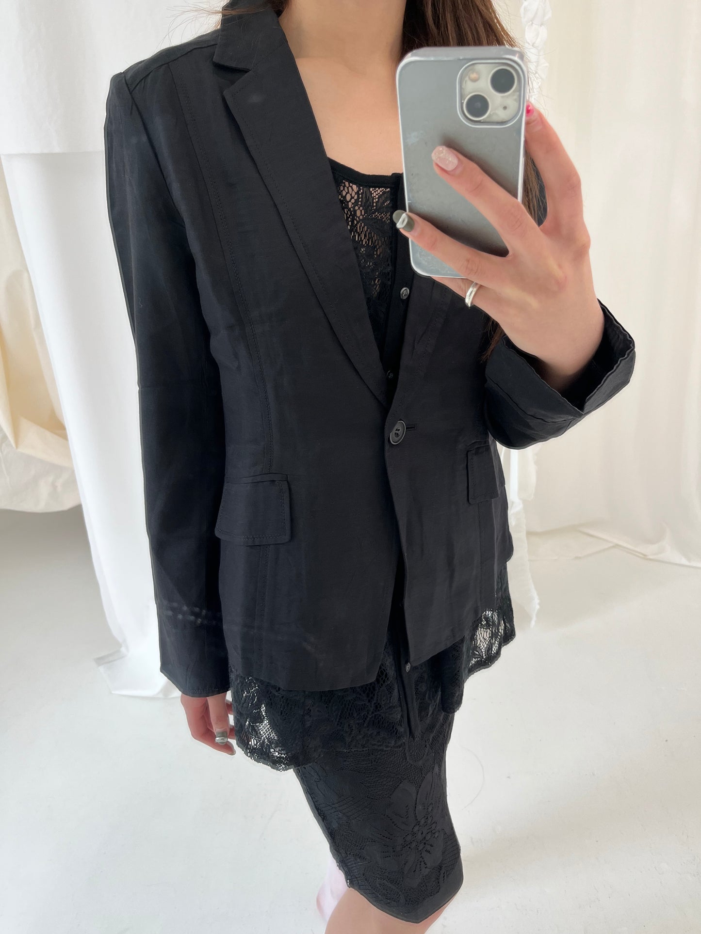 MICHEL KLEIN linen blazer