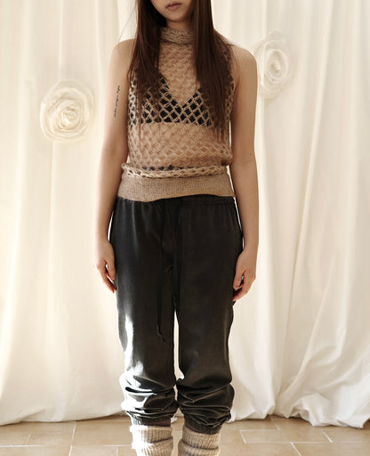 VINTAGE pure silk jogger pants